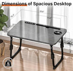 Lap Desk for Bed Adjustable Height with USB Port 23.6" x15.7" Desktop - Image 4