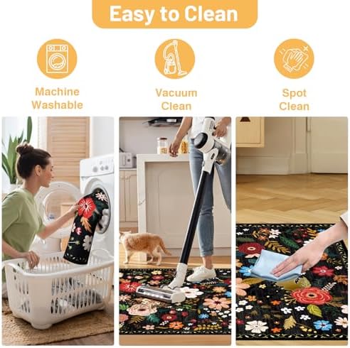 Office Chair Mat for Hardwood Floor & Tile Floor,36"x48"-Black Multicolor - Image 6