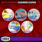 AIDEA Microfiber Cleaning Cloth,150PK, Blue Shop Towels, Shop Rags 12"×12" - Image 7