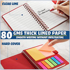 15 Pack Spiral Notebook Steno Pads Notepad with Pen in Holder Sticky Notes and Page Marker Colored Index Tabs Small Pocket Notebooks for Office School Supplies, 4.7 x 5.9 Inch - Image 4