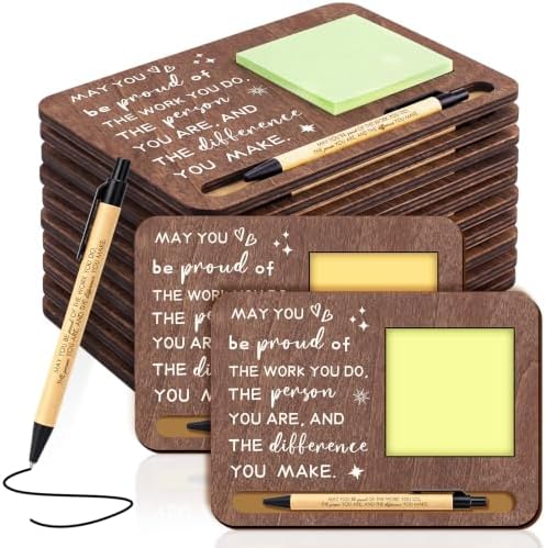 Kosiz 10 Set Wooden Sticky Note Holder Kit, Proud, Brown by Kosiz