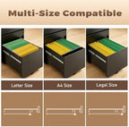 Approgreent 3 Drawer Mobile File Cabinets for Home Office - Image 6