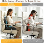 Ergonomic Seat Cushion with Back Support, Black - Image 3