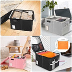 TOMKID 5200°F Fireproof Document Box, Fire Important Document Organizer with Lock, Upgraded Heat Insulated Filing Storage Cabinet Office Organization (5200°F Fireproof Box, Silver) - Image 5