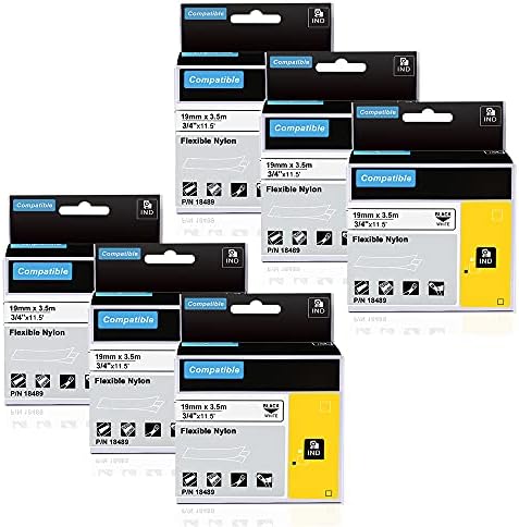 18489 a18489 Labels Replace for DYMO Industrial Flexible Nylon Label by AONOMI