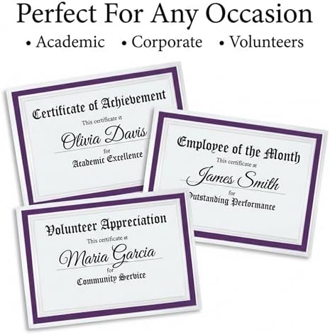 Signature Specialty Certificates, Purple Bold Foil Border, 50 Sheets - Image 4