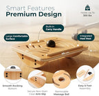 Wooden Under Desk Footrest, Rocking Foot Rest for Under Desk with Massage Ball, Ergonomic Desk Foot Rest, Office Foot Rest Under Desk, Under Desk Foot Stool, Improve Posture & Circulation - Image 3