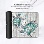 Gaming Mouse Pad and Keyboard Wrist Rest, Large Extended Mouse Pad 31.5X 11.8,Ergonomic Memory Foam Wrist Rest Support+Desk Mat Protector,for Office/Home Writing Pad,Cute Sea Turtle White Mousepad - Image 5