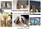 AMOYSTONE Geode Bookends Agate Shelve Decor Crystal Book Ends for Heavy Books Nature Brown with Rubber Bumper(1 Pair, 3-4 LBS) - Image 7