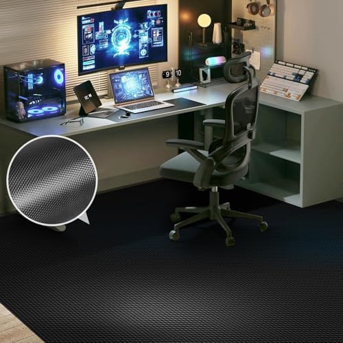 60” x 75” Waterproof Chair Mat for Hardwood, Office Chair Mat for Rolling Chair, Desk Mat for Hardwood Floor, Floor Mat for Home Office, Anti-Slip PVC Floor Protector for Gaming Room by FeelLifeEnjoyLifelmmerseYourselfInLife