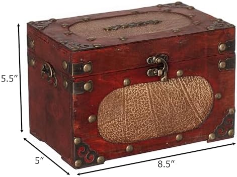 Antique Wooden Recipe Card Box – Vintage Recipe Box Organizer with Dividers, Wood Recipe Holder for Cards, Recipe Box with Cards and Dividers 4x6 - Image 4