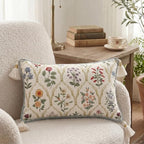 ISAENNE Designer Linen Throw Pillow Cover,Set of 2,20"x12"-Serenity B - Image 2
