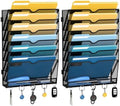 SUPEASY 7-Tier Hanging Wall File Organizer with Hooks, 2 Pack by SUPEASY