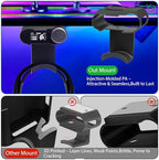 Under Desk Mount for SteelSeries Arctis Nova Pro, Elite and Omni Wireless Gaming Headset, Magnetic Base Station Holder for Arctis Nova Pro Wireless with Headphone Hanger Stand - Image 3