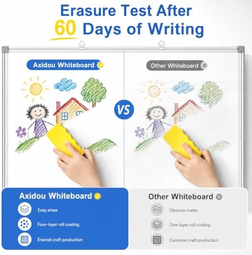Magnetic Whiteboard for Wall, 16 x 12 Inch Small Dry Erase Board with Markers, Eraser, Magnets, Tray and Mounting Kit, Silver Frame for Home, Office and School - Image 5
