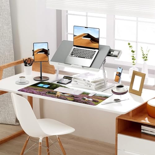 Keyboard Mouse Pad Set, Extended Gaming Mouse Pad+Ergonomics Keyboard Wrist Rest Support, Memory Foam, Easy Typing Pain Relief, 4Pcs XL Ultra Thick Desk Mat,Highland Cow - Image 7