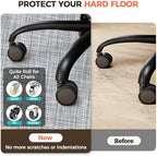 BAGAIL Office Chair Mat for Hardwood Floor, 35"x47" Heavy Duty Computer Chair Mat - Fast Flat & Smooth Glide - Non-Slip Desk Chair Floor Protector for Home Office - Black - Image 3