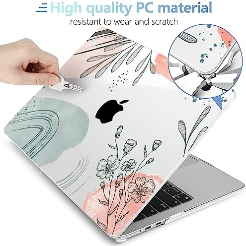 MEEgoodo for M5/M4/M3/M2 MacBook Air 15 inch Case 2026 2025 2024 2023, Case Fit Model (A3448/A3241/A3114/A2941) for MacBook Air 15.3 inch, Watercolor Floral 3 - Image 4
