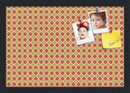 PinPix 19x13 inch Cork Bulletin Board. This Decorative Framed Pin Board Comes with Diamond Pattern in Red and Orange Design and Satin Black. Ideal for Home, Office Decor or School (PinPix-331) by PinPixBulletinBoards