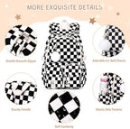 4PCS Corduroy Backpack for Girls with Insulated Water Bottle - Image 4