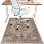 48"x60" Office Chair Mat for Hardwood Floor, Non-Slip Washable Brown Red by BESBLEE