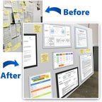 11" x 17" Magnetic Sign Holder, Self-Adhesive Double-Sided Display Frame for Glass, Window, Door, Wall – Magnetic Poster & Document Holder, 20 Pack, Silver - Image 2