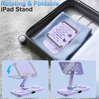 6 in 1 Wireless Charger for Apple Multiple Devices, Charging Station with Clock &7 Color Ambient Light, Foldable Rotate Stand for iPad, for iPhone17/16/15, Support for Apple Watch11/10 for AirPods4 - Image 3
