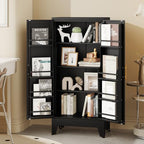 Black Kitchen Pantry Storage Cabinet, 48" Metal Storage Cabinet - Image 6