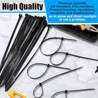 Reallnaive 1500 Pcs 12 Inch Zip Ties Heavy Duty Black 120 Lbs - Image 5