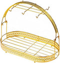 Mug Holder Coffee Cup Rack Stand - Wrought Iron Mug Rack Tea Set Organizer by Piscepio