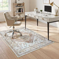 Anidaroel Office Chair Mat for Hardwood & Tile Floor, 4x6 Floor Mat for Office Chair, Under Desk Rug for Rolling Chair on Hardwood, Low Pile Carpet Floor Protector Rug, Easy to Clean, Khaki by Anidaroel