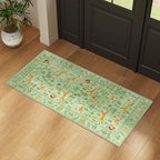DUKINO 2x5 Rug for Hallway, Washable Animal Runner Rug Non Slip Light Green - Image 3