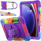 SEYMAC stock Case for Samsung Galaxy Tab S10 Lite / S10 FE / S9 FE 5G / S9 Tablet Case 10.9''/ 11'' Protective with Screen Protector, Pen Holder, 360 Rotate Stand, Hand Strap, Shoulder Strap, Purple by SEYMACstock