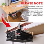 ROSYLINE Under Desk & Desktop Drawer Organizer, 2-Tier Big Capacity - Image 5