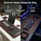LL LEATHER LOVERS Leather Desk Mat, 12.5" x 30" Dark Brown, Desk Mouse Pads on Top of Desks, Non Slip Top Grain Leather Desk Blotter, Laptop Desk Mat, Desk Writing Pad for Office and Home - Image 5