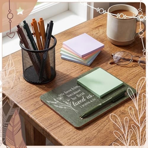 Eaasty 10 Sets Christian Sticky Note Holders with Notes and Ballpoint Pens - Image 6