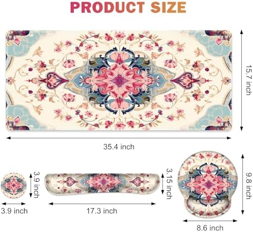 Gaming Mouse Pad, Large Desk Mat Cute Desk Pad Protector, 4in1 XXL Mousepad - Image 5