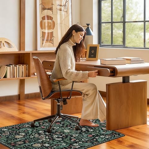 Office Chair Mat for Hardwood Floor & Tile Floor,48"X 60"-Convex Green - Image 5