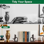 Horse Decorative Bookend Vintage Cast Iron Decor Heavy Book Ends Door Stop Unique Horse Head Statues Home Decor, Ideal for Reading Room Living Library Office Shelf Desk Decor (Terrier) - Image 5