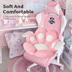 Ditucu Cat Paw Cushion Kawaii Chair Cushions 31.4 x 27.5 inch Cute Stuff Seat Pad Comfy Lazy Sofa Office Floor Pillow for Gaming Chairs Room Decor Pink - Image 2