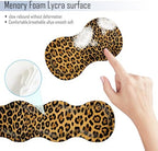 TGFEWYTJYJ Extended Gaming Mouse Pad,Memory Foam Ergonomic Keyboard Mouse Wrist Rest Support Set,Large Desk Mat with Stitched Edges,Non-Slip Base Mousepad Home Office,Leopard Print - Image 5