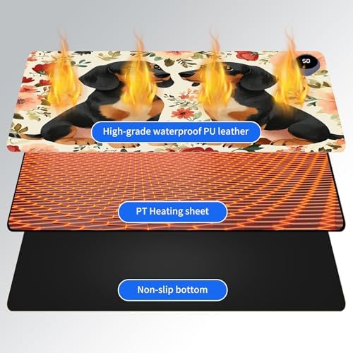 Heated Desk Pad & Mouse Pad, 3 Heat Levels, 3-Hour Auto Shut-Off - Image 3