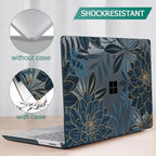 Mektron Case for 13.5" Microsoft Surface Laptop 5/4/3 with Metal Palm Rest Model 1951/1868, 2019/2021/2022 Release Plastic Hard Shell Cover with Screen Protector + Keyboard Cover, Dahlia Flower C035 - Image 6