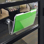 Azar Displays 250055 Clear Plastic Wall Mount File Holder with Suction Cups, 4-Pack - Image 2