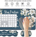 4 in 1 Ergonomic Keyboard Wrist Rest & Mouse Pad Wrist Rest Set,Stay Positive Work Hard and Make It Happen Inspirational Quote Large XXL Gaming Desk Mat with Non-Slip Base for Home Office Study Gaming - Image 3
