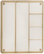 Annova Desk Top Organizer Tray for Office Organization - Metal Mesh - Storage Tray with Dividers for Pens, Desktop Accessories, Bathroom, Kitchen, Makeup and Office Supplies (Large, Gold) - Image 3