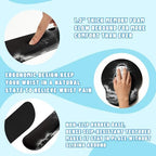 Fantasy Sword Desk Mat Set Dark Eclipse Ocean Storm Mouse Pad with Wrist Rest 4in1 Desk Mat for Desktop Ergonomic Computer Desk Arm Wrist Anti-Slip Computer Ergonomic Mouse Pad Home Office Gaming - Image 3