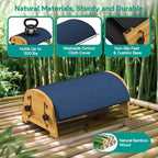 YESHEIN Ergonomic Foot Rest Under Desk At Work, 6 Positions, Bamboo Wood - Image 2