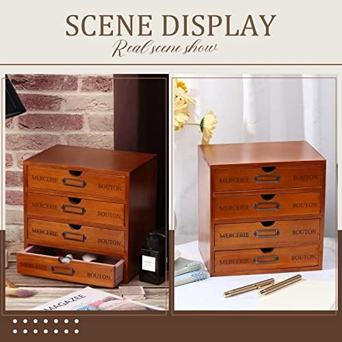 Wesiti 16 Drawers Wooden Apothecary Cabinet, Vintage Desktop Organizer - Image 5
