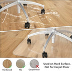 Amyracel Extra Large Office Chair Mat for Hardwood Floor- 46" x 60" Clear Computer Desk Chair Floor Mat for Hard Wood/Tile Floors, Easy Glide Floor Protector Mat for Rolling Chairs at Home or Work - Image 2